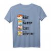 Lustiges Katze Neko Sushi Eat Sleep Cat Repeat Japanisches Kawaii T-Shirt – Perfektes Geschenk für Anime-, Katzen- und Sushi-Liebhaber