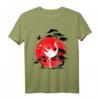 Japanischer Kraniche und Rote Sonne T-Shirt – Traditionelles japanisches Design, Kunst und Natur Motiv, Perfekt als Geschenk für Kunst- und Kulturbegeisterte