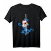 Japan Anime Maske Kitsune Samurai Oni Otaku Merch T-Shirt – Futuristisches Japan Tier Design, Kawaii Monster & Kawaii Anime Geschenk für Otaku & Geek
