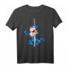 Japan Anime Maske Kitsune Samurai Oni Otaku Merch T-Shirt – Futuristisches Japan Tier Design, Kawaii Monster & Kawaii Anime Geschenk für Otaku & Geek