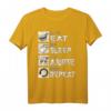 Eat Sleep Anime Repeat - Kawaii Japanisches Anime T-Shirt für Otaku, Manga & Harajuku Fans