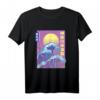 Die große Welle vor Kanagawa Retro Sonnenuntergang Japanisch T-Shirt – Ukiyo-e Kunst, Mount Fuji & Kanagawa Design für Japan-Liebhaber