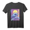 Die große Welle vor Kanagawa Retro Sonnenuntergang Japanisch T-Shirt – Ukiyo-e Kunst, Mount Fuji & Kanagawa Design für Japan-Liebhaber