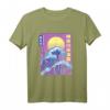 Die große Welle vor Kanagawa Retro Sonnenuntergang Japanisch T-Shirt – Ukiyo-e Kunst, Mount Fuji & Kanagawa Design für Japan-Liebhaber