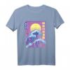 Die große Welle vor Kanagawa Retro Sonnenuntergang Japanisch T-Shirt – Ukiyo-e Kunst, Mount Fuji & Kanagawa Design für Japan-Liebhaber