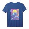 Die große Welle vor Kanagawa Retro Sonnenuntergang Japanisch T-Shirt – Ukiyo-e Kunst, Mount Fuji & Kanagawa Design für Japan-Liebhaber