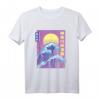 Die große Welle vor Kanagawa Retro Sonnenuntergang Japanisch T-Shirt – Ukiyo-e Kunst, Mount Fuji & Kanagawa Design für Japan-Liebhaber