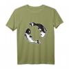 HapKitten Koi Ying Yang T-Shirt – Japanisches Fisch-Design für Männer & Frauen, Perfekt für Japan- und Koi-Fans als Geschenk