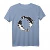 HapKitten Koi Ying Yang T-Shirt – Japanisches Fisch-Design für Männer & Frauen, Perfekt für Japan- und Koi-Fans als Geschenk