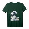 Damen T-Shirt mit 'Die große Welle von Kanagawa' - Japanische Kunst & Ukiyo-e Design, V-Ausschnitt, perfektes Geschenk für Japan-Fans und Kunstliebhaber