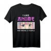 Anime T-Shirt mit Manga-Illustration – Niedliches Mädchen mit bunten Augen, perfekt für Otaku, Kawaii & Waifu Fans, ideal als Geschenk