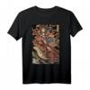 Japanisches Retro-Kunstwerk Samurai reitet riesige Kröte - Vintage-Kunst T-Shirt für Anime-, Manga- und Kunstfans