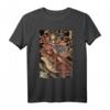 Japanisches Retro-Kunstwerk Samurai reitet riesige Kröte - Vintage-Kunst T-Shirt für Anime-, Manga- und Kunstfans