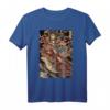 Japanisches Retro-Kunstwerk Samurai reitet riesige Kröte - Vintage-Kunst T-Shirt für Anime-, Manga- und Kunstfans