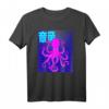 Vaporwave Anime Japanischer ästhetischer Oktopus T-Shirt – Retro 90er Design für Meeresmonster- und Kunstfans