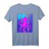 Vaporwave Anime Japanischer ästhetischer Oktopus T-Shirt – Retro 90er Design für Meeresmonster- und Kunstfans