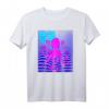 Vaporwave Anime Japanischer ästhetischer Oktopus T-Shirt – Retro 90er Design für Meeresmonster- und Kunstfans