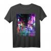 Cyberpunk City Sci-Fi Night Tokio Japan Urban Noir Dystopia T-Shirt – Perfektes Geschenk für Sci-Fi und Dystopia Fans