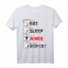 Eat Sleep Anime Repeat Manga Japan Kanji Anime T-Shirt – Lustiges Geschenk für Anime- und Manga-Fans, Otaku, Kinder & Erwachsene