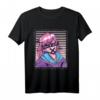 Anime Girl Glitch Vaporwave T-Shirt – Retro Japan Streetwear für Anime-, Manga- und Tokyo-Fans