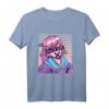 Anime Girl Glitch Vaporwave T-Shirt – Retro Japan Streetwear für Anime-, Manga- und Tokyo-Fans