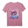 Anime Girl Glitch Vaporwave T-Shirt – Retro Japan Streetwear für Anime-, Manga- und Tokyo-Fans