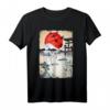 Aquarellierter japanischer Kranich T-Shirt – Elegantes Kunstmotiv im japanischen Stil, perfekt für Naturliebhaber und Kunstfans