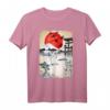 Aquarellierter japanischer Kranich T-Shirt – Elegantes Kunstmotiv im japanischen Stil, perfekt für Naturliebhaber und Kunstfans