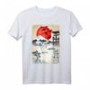 Aquarellierter japanischer Kranich T-Shirt – Elegantes Kunstmotiv im japanischen Stil, perfekt für Naturliebhaber und Kunstfans