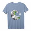 Aromantic Pride LGBTQ+ T-Shirt mit japanischer Great Wave und Aro Flagge – Supporter-Shirt für Pride, Geburtstag & LGBTQIA+ Events