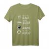 Vintage Japanisches Anime Love Shirt für Jungen, Mädchen & Kinder - Lustiges Retro Eat Sleep Anime Repeat T-Shirt für Anime- und Vogelliebhaber
