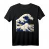The Great Wave Kanagawa Japanische Welle Kunst T-Shirt – Perfektes Geschenk für Kunst- und Japanliebhaber, Manga & Anime Fans