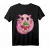 Axolotl Mädchen Hemd Kawaii mit Nudeln - Niedliches Anime T-Shirt für Teenager und Frauen, Perfekt als Geschenk für Otaku und Japanliebhaber
