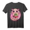 Axolotl Mädchen Hemd Kawaii mit Nudeln - Niedliches Anime T-Shirt für Teenager und Frauen, Perfekt als Geschenk für Otaku und Japanliebhaber