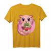 Axolotl Mädchen Hemd Kawaii mit Nudeln - Niedliches Anime T-Shirt für Teenager und Frauen, Perfekt als Geschenk für Otaku und Japanliebhaber