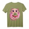Axolotl Mädchen Hemd Kawaii mit Nudeln - Niedliches Anime T-Shirt für Teenager und Frauen, Perfekt als Geschenk für Otaku und Japanliebhaber