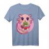 Axolotl Mädchen Hemd Kawaii mit Nudeln - Niedliches Anime T-Shirt für Teenager und Frauen, Perfekt als Geschenk für Otaku und Japanliebhaber