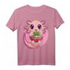 Axolotl Mädchen Hemd Kawaii mit Nudeln - Niedliches Anime T-Shirt für Teenager und Frauen, Perfekt als Geschenk für Otaku und Japanliebhaber