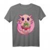 Axolotl Mädchen Hemd Kawaii mit Nudeln - Niedliches Anime T-Shirt für Teenager und Frauen, Perfekt als Geschenk für Otaku und Japanliebhaber