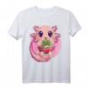 Axolotl Mädchen Hemd Kawaii mit Nudeln - Niedliches Anime T-Shirt für Teenager und Frauen, Perfekt als Geschenk für Otaku und Japanliebhaber