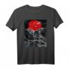 Roter Mond mit Rabe T-Shirt - Japanisch Schwarze Krähen Design für Krähen- und Rabenliebhaber
