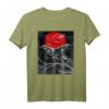 Roter Mond mit Rabe T-Shirt - Japanisch Schwarze Krähen Design für Krähen- und Rabenliebhaber