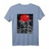Roter Mond mit Rabe T-Shirt - Japanisch Schwarze Krähen Design für Krähen- und Rabenliebhaber