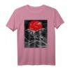 Roter Mond mit Rabe T-Shirt - Japanisch Schwarze Krähen Design für Krähen- und Rabenliebhaber