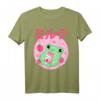 Kawaii Frosch Erdbeermilch Shake Karton T-Shirt - Japanisches Anime-Design für Manga- und Otaku-Fans, Retro-Vintage, Lustiges Geschenk