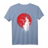 Japanisches Samurai Krieger Retro T-Shirt mit Sonne – Mut, Respekt & Kampfkünste Geschenk für Fans