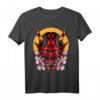 Demon Oni Mask With Sakura T-Shirt – Faszinierendes Design aus japanischer Mythologie für Fans von Yokai und Anime