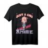 Just A Girl Who Loves Anime - Manga T-Shirt für Mädchen und Jungen mit Kawaii Japan Anime Girl Design, Perfekt für Cosplay & Anime-Fans