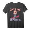 Just A Girl Who Loves Anime - Manga T-Shirt für Mädchen und Jungen mit Kawaii Japan Anime Girl Design, Perfekt für Cosplay & Anime-Fans
