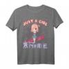Just A Girl Who Loves Anime - Manga T-Shirt für Mädchen und Jungen mit Kawaii Japan Anime Girl Design, Perfekt für Cosplay & Anime-Fans